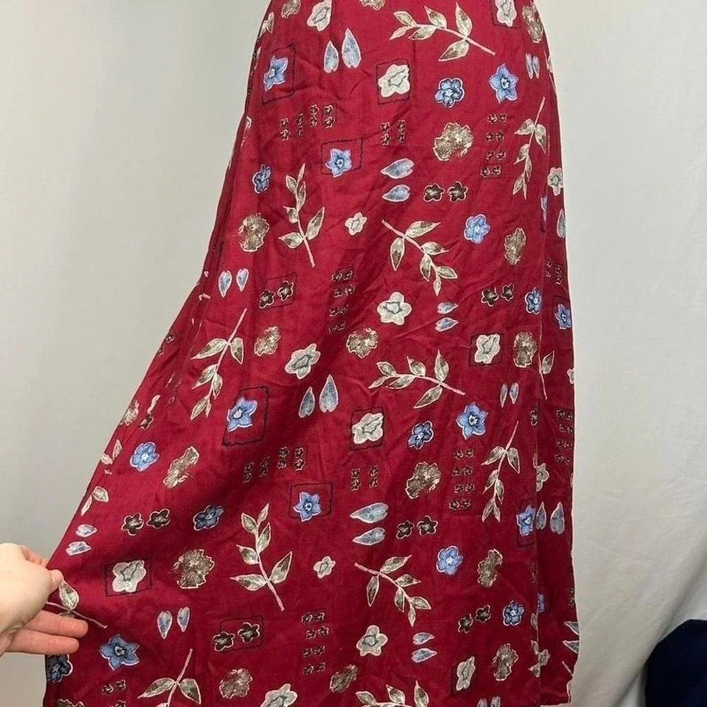 Talbots Floral Maxi Skirt Womens 6P Bobo Cottagecore‎ Feminine Spring